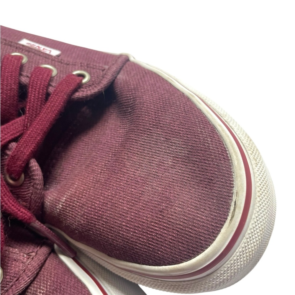 Vans Off the‎ Wall Maroon Men’s Shoes Size 6.5 - Picture 8 of 12